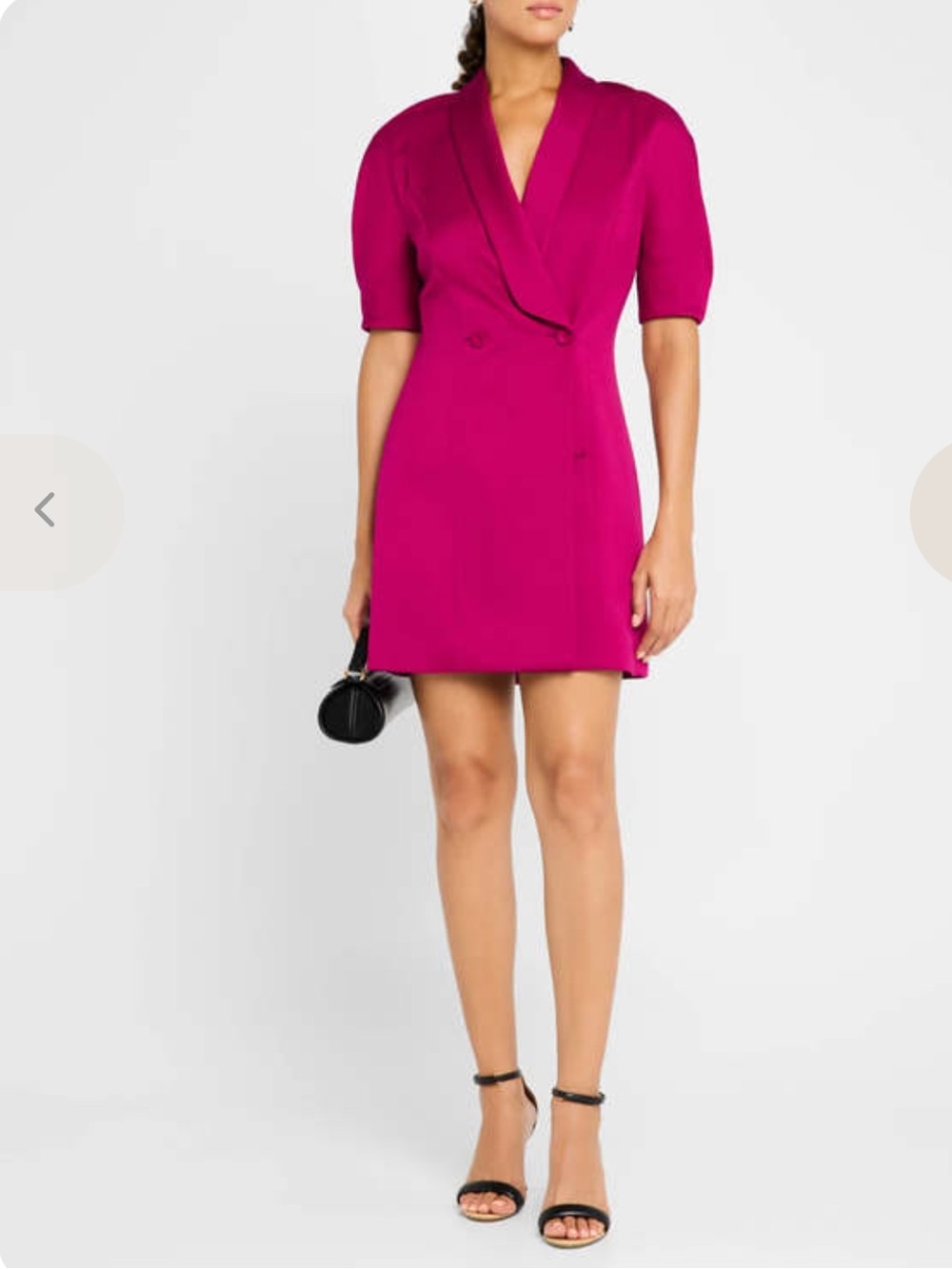 Derek Lam Desiree Short Sleeve Jacket Dress - Cerise